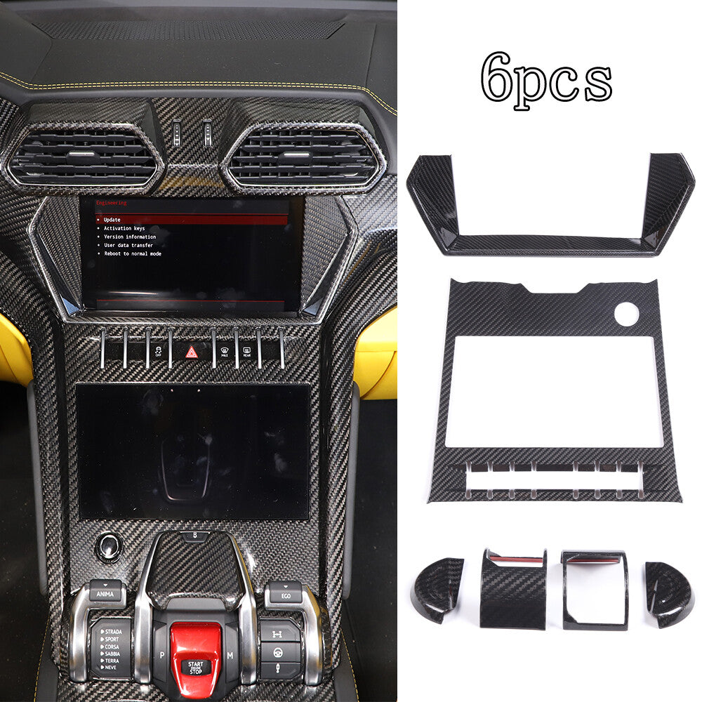Carbon Fiber Air Condition Navigation Panel Cover For Lamborghini URUS 18-23 US 1