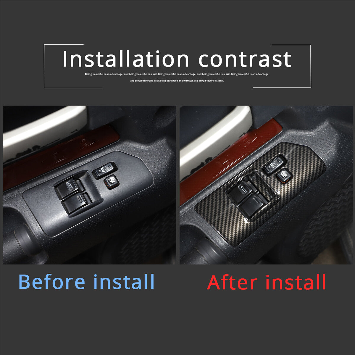 ABS Carbon Fiber Full Interior Center Decoration Trim Kit For FJ Cruiser 2007-21 - Styles 1-5 27