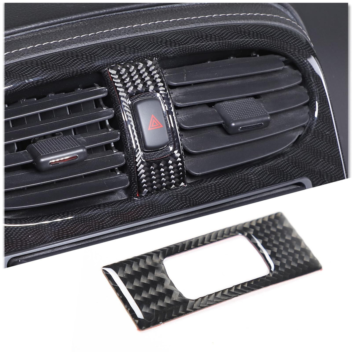 10PCS Real Carbon Fiber Full Center Console GPS Sticker Trim Set For corvette C6 8