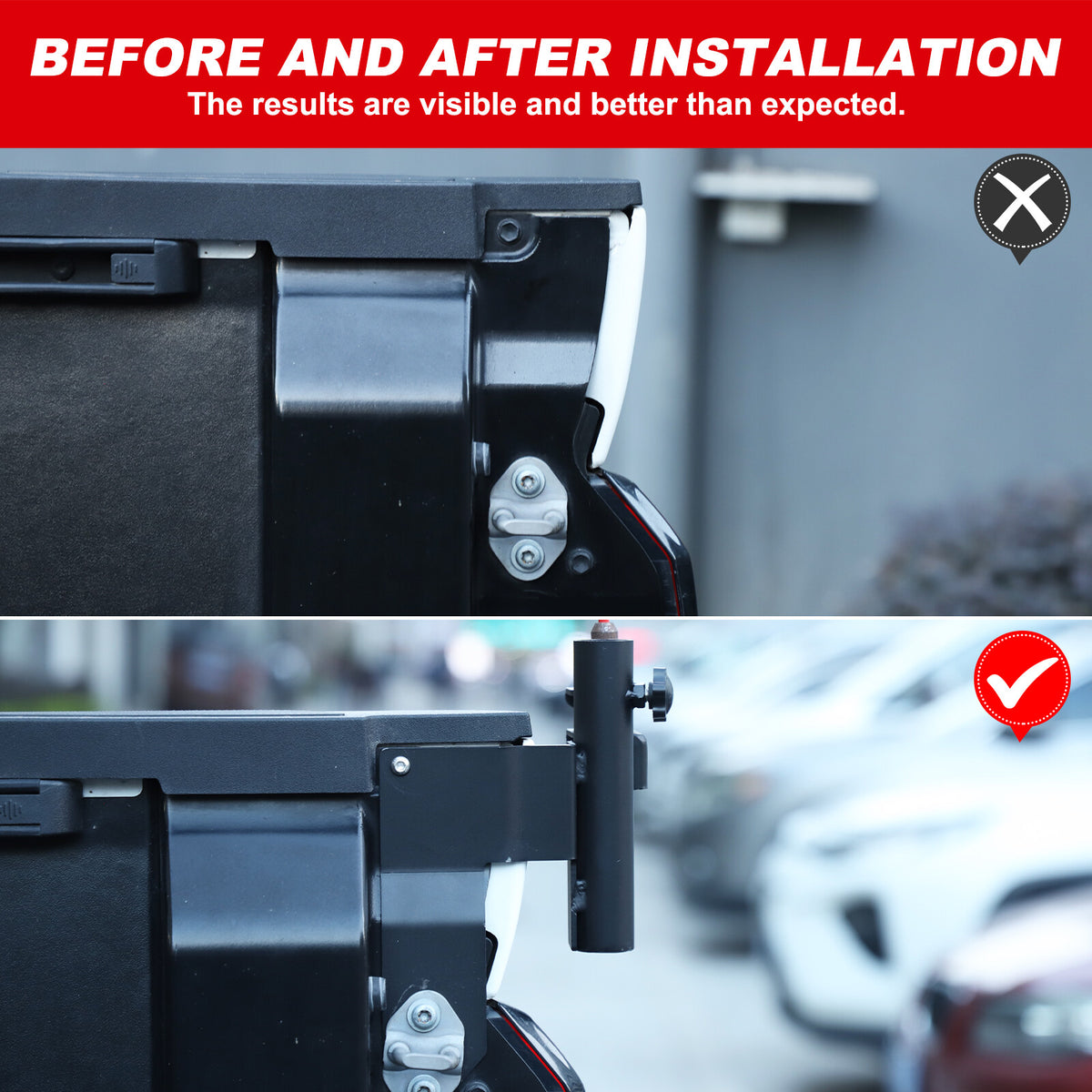 Front Bumper Flagpole Holder Antenna Mount Bracket For Toyota Tundra 2022-25 US 16
