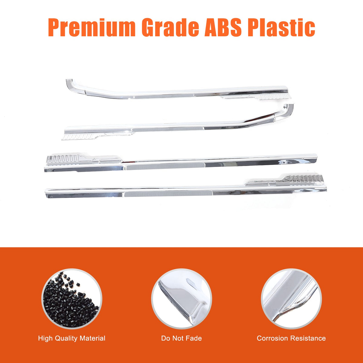 Silver ABS Lower Window Molding Trim For Ford Maverick 2022+ US 16