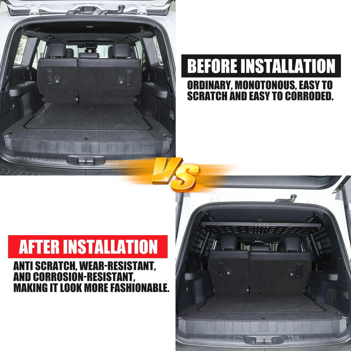 Molle Panel Trunk Shelf Storage Rack For Toyota Land Cruiser Prado LC250 2024+ 11