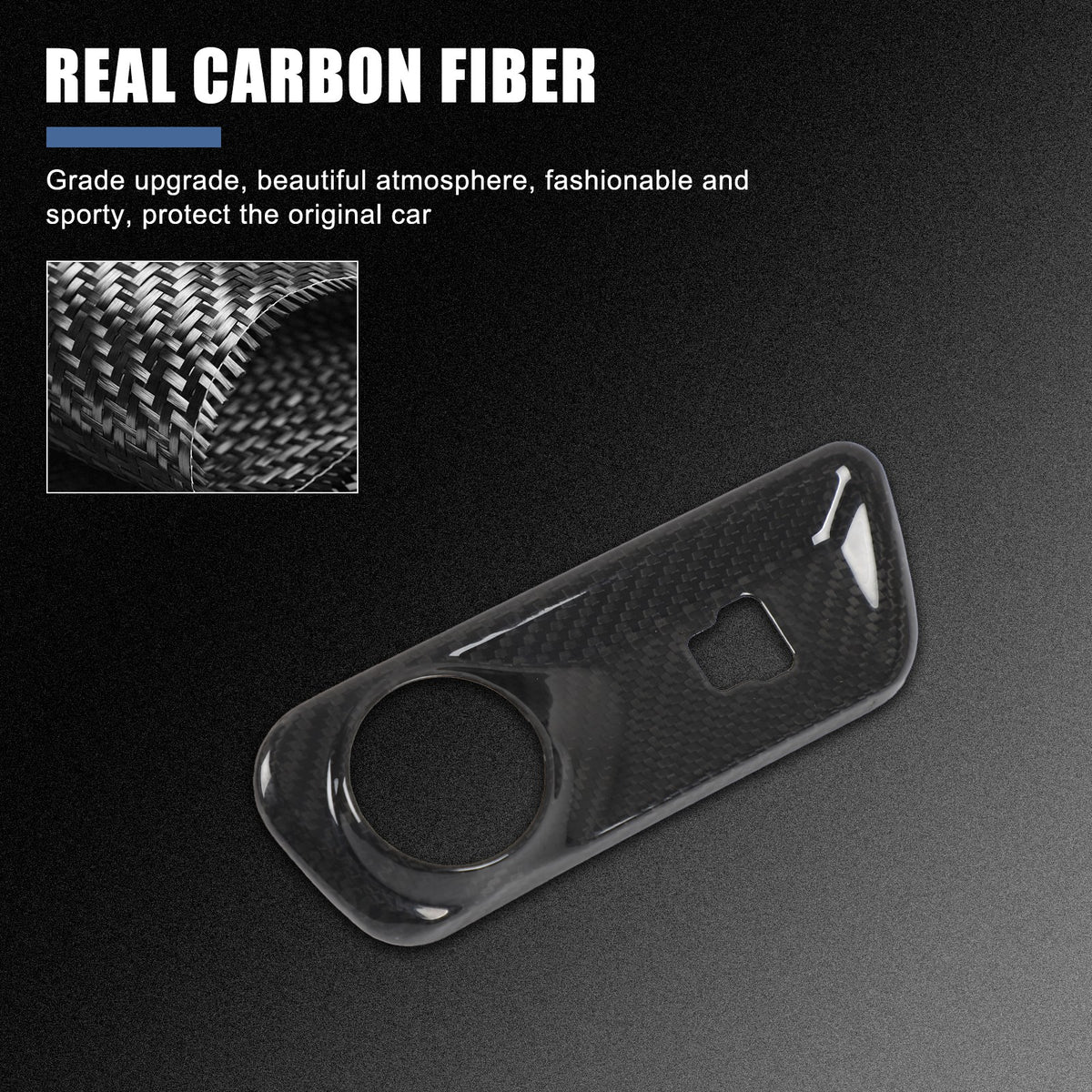 Real Carbon Fiber Cigarette Lighter Panel Trim For Alfa Romeo Tonale 16