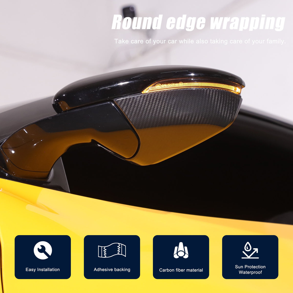 Real Carbon Fiber Rearview Side Mirror Base Cover Trim For Lotus EMIRA 21-25 US 20