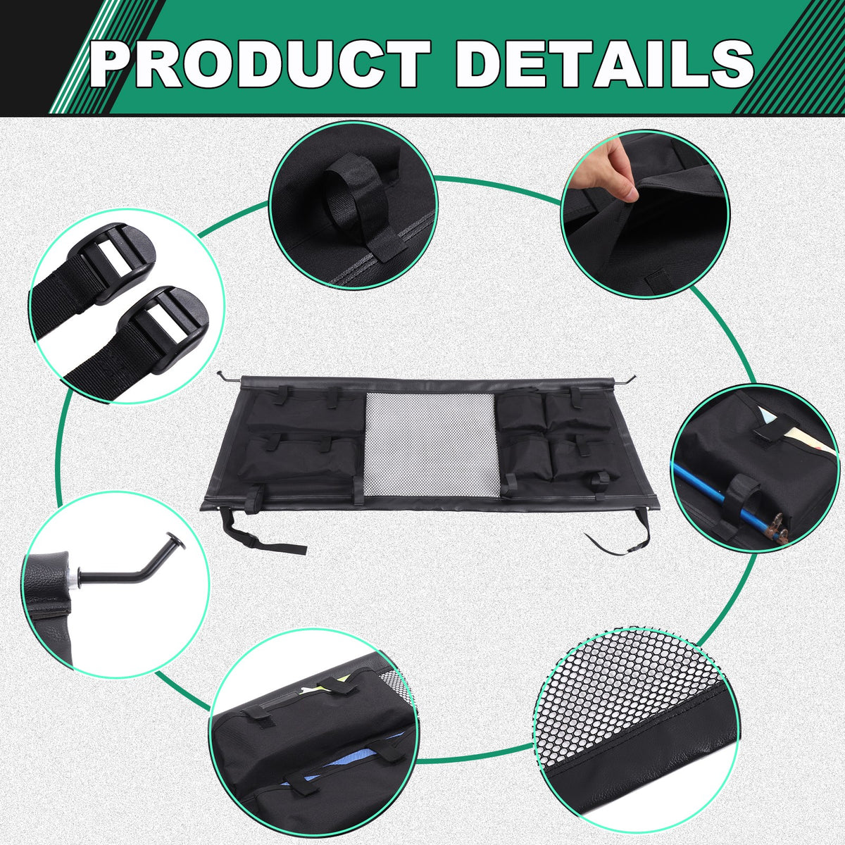 Rear Trunk Cargo Organizer Isolation Net W/ Bag For LR Defender 110 L663 20-23 3