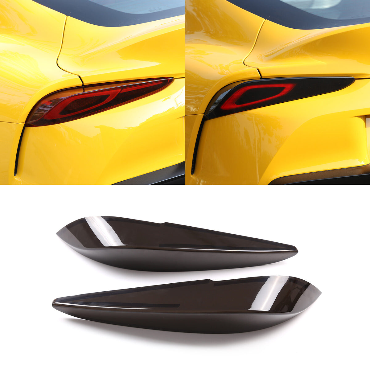 2pcs Smoked Tail Light Cover Rear Light Guard Trim For Toyota Supra A90 19-24 US 6
