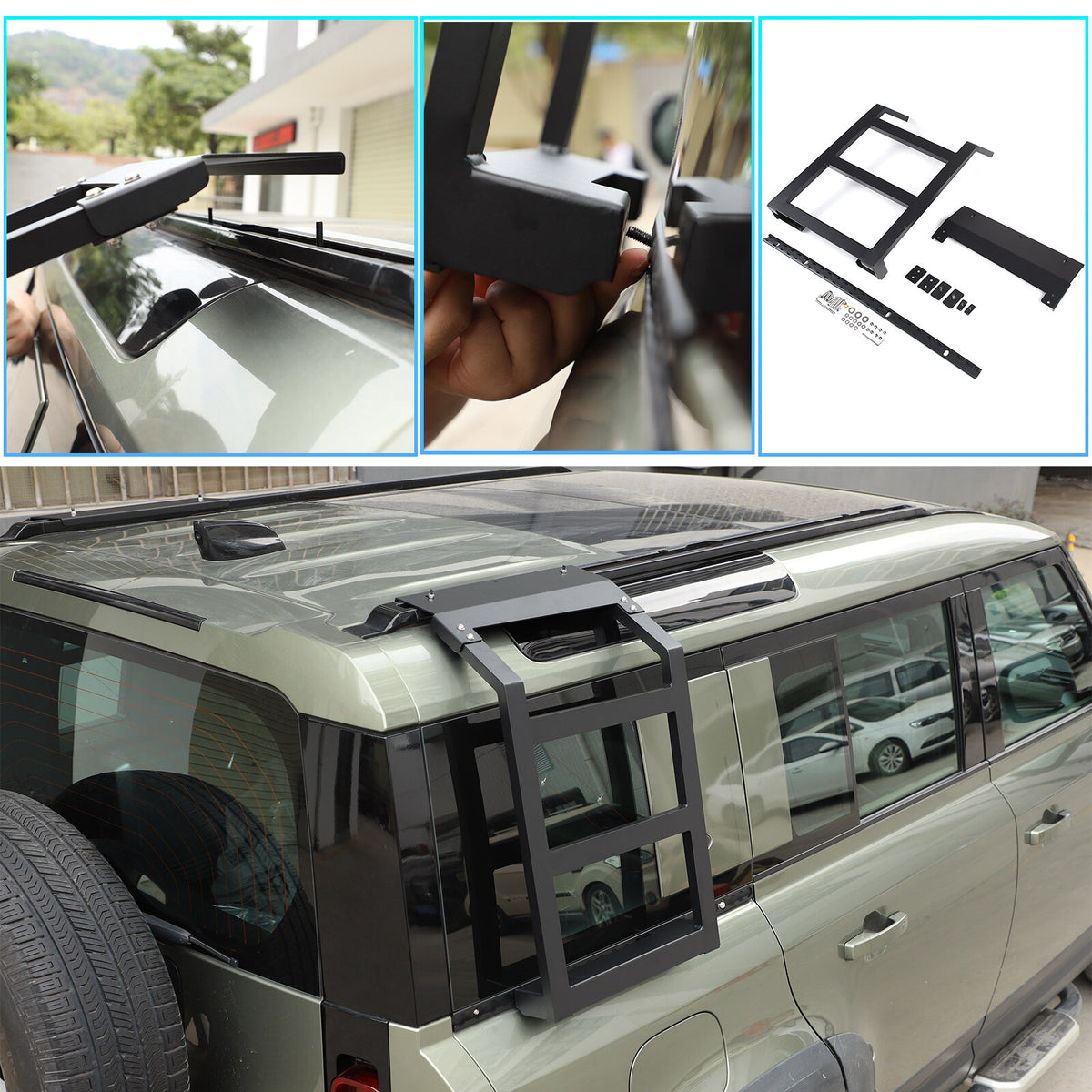 Back Rear Roof Ladder Tailgate Driver Side Rack For Land Rover Defender 20-24 1