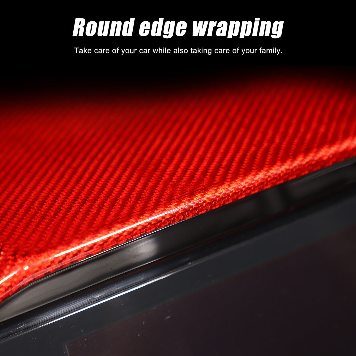Red Real Carbon Fiber Center Navigation Screen Trim For Subaru Crosstrek GU 24+ 19