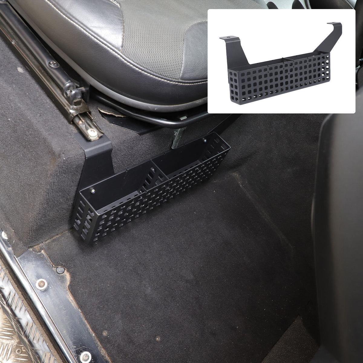 Aluminum Alloy Under Seat Storage Basket Tray For Land Rover Defender L316 04-18 1