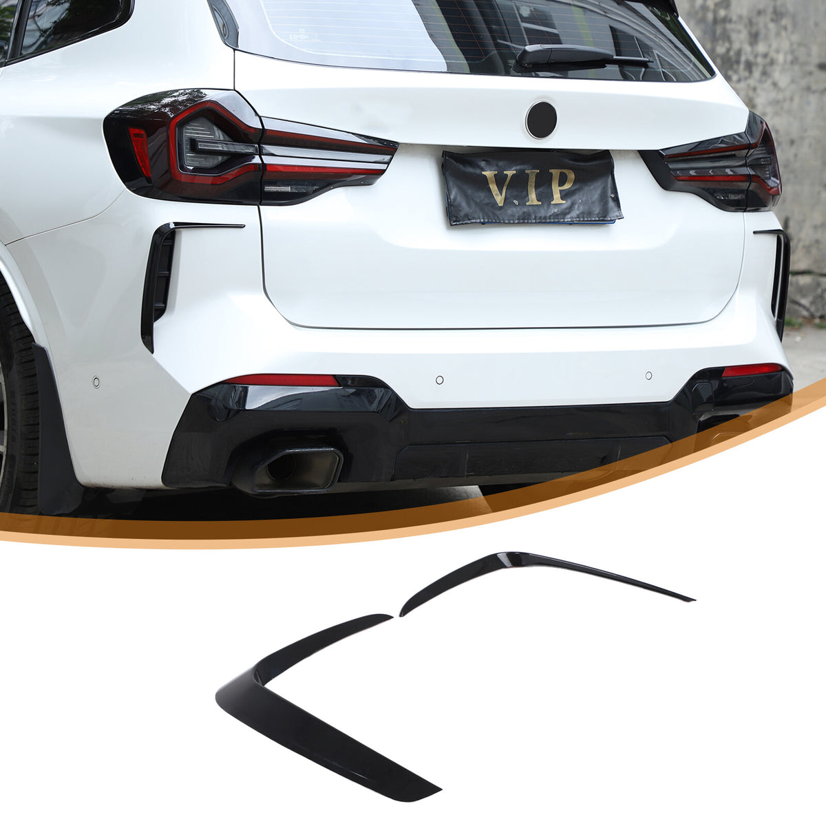 Glossy Black Front & Rear Bumper Trim Set For BMW X3 X4 G01 G02 M Sport 2022+ 12