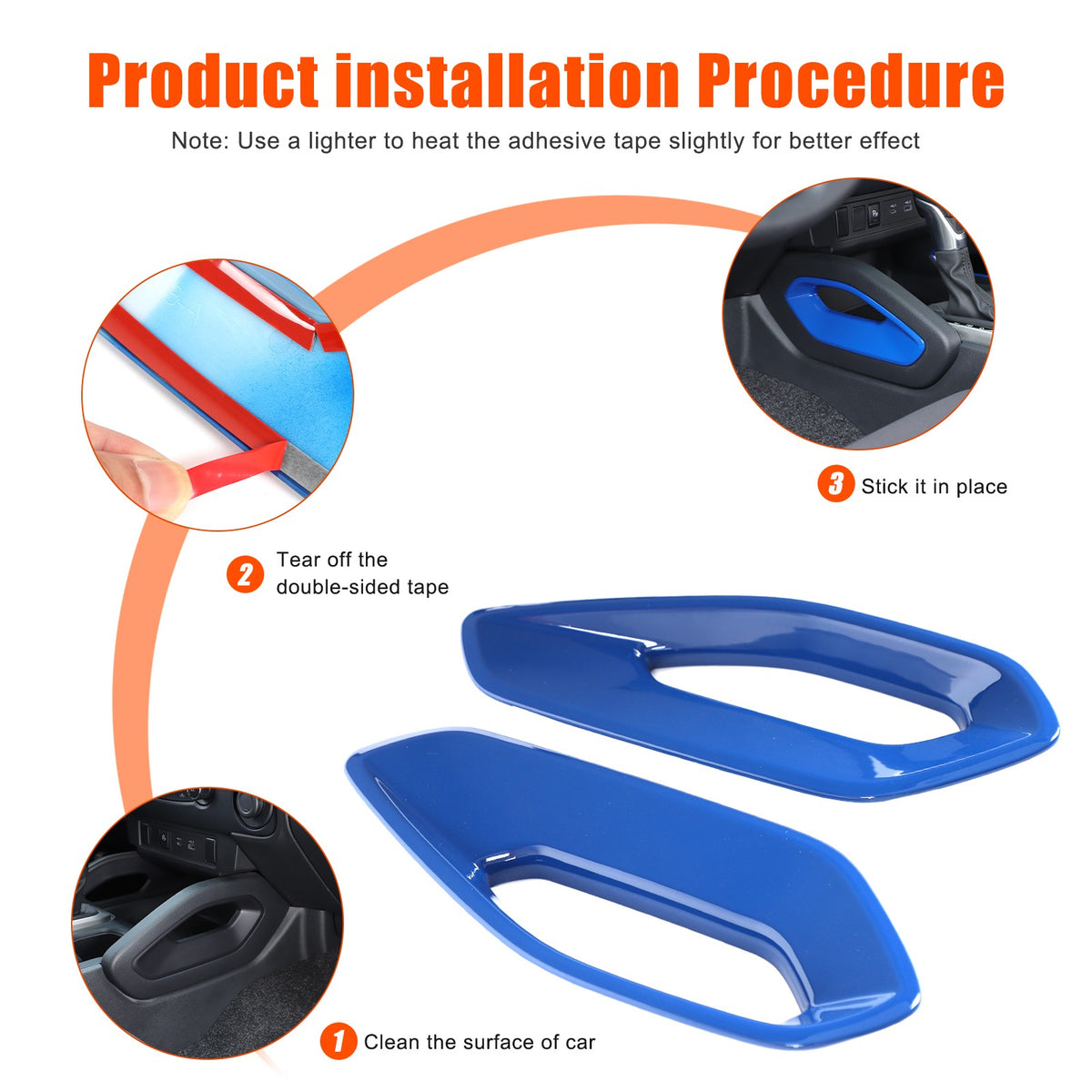ABS Blue Center Console Side Armrest Frame Trim For Nissan Frontier 2022+ US 6