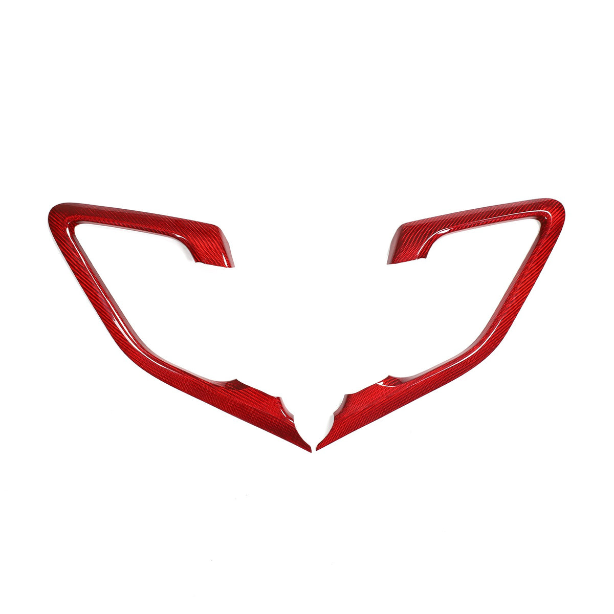 Red Real Carbon Fiber Inner Door Handle Trim Red For Nissan GT‑R R35 2008‑2016 5