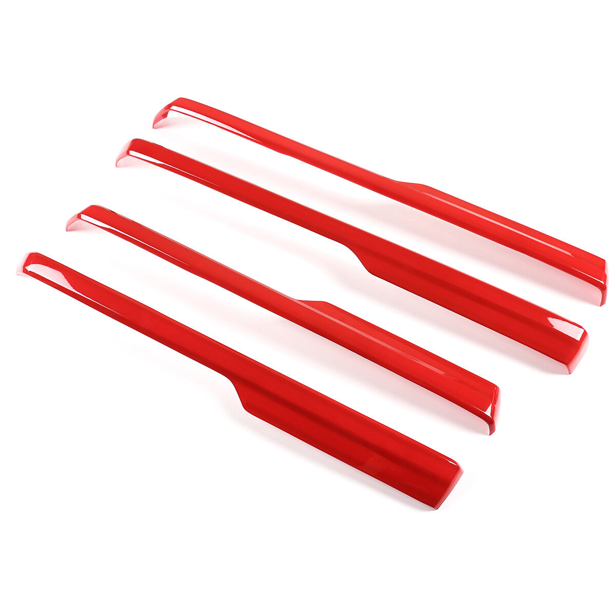 ABS Red Interior Door Panel Decor Cover Trim For Toyota Tundra Crew Cab14-21 10