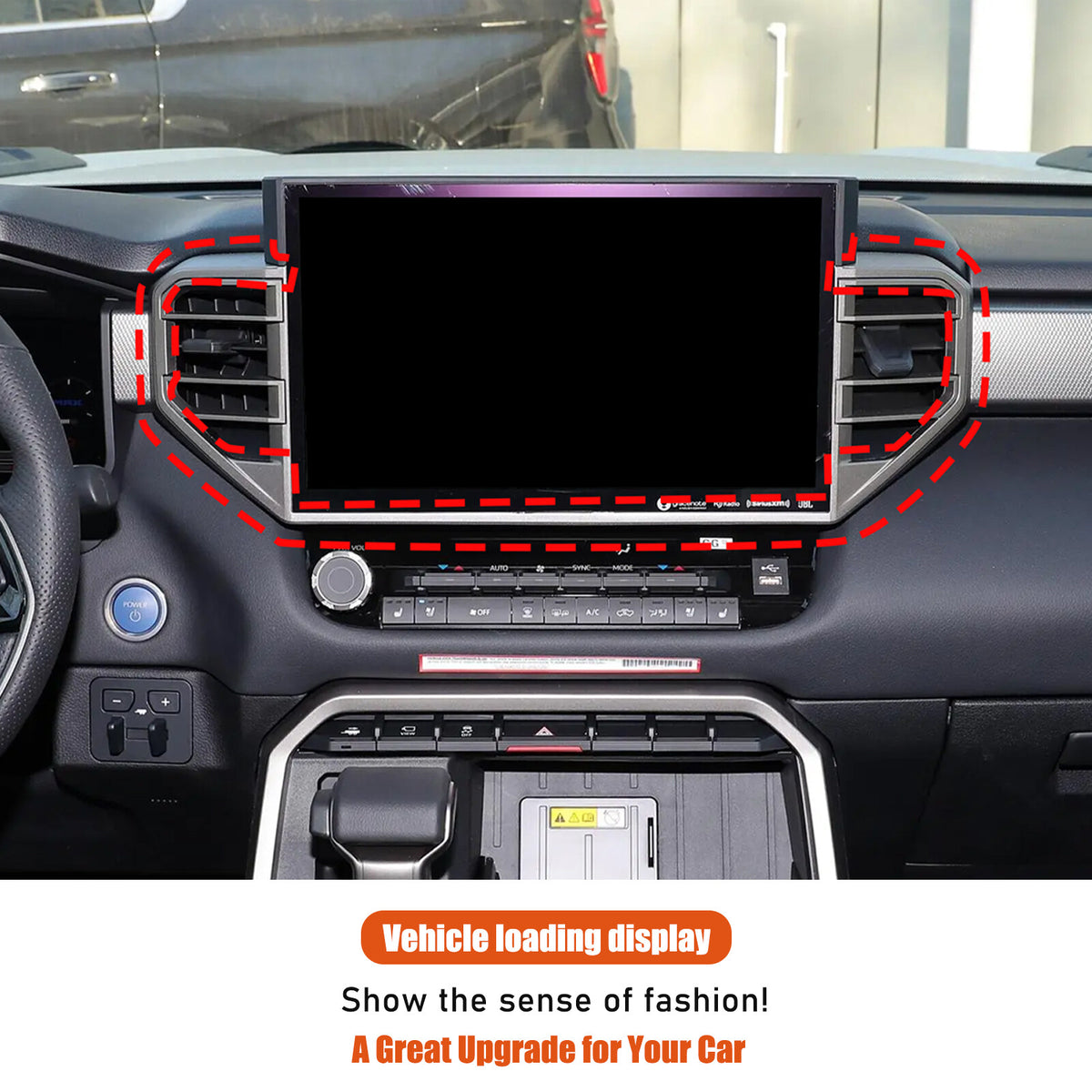 ABS Carbon Fiber Center Air Vent Panel Cover Trim For Toyota Tundra/Sequoia 23+ 11
