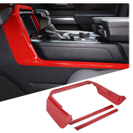 Sport Red ABS Center Console Gear Shift Outer Trim For Toyota Tundra/Sequoia 22+ 2