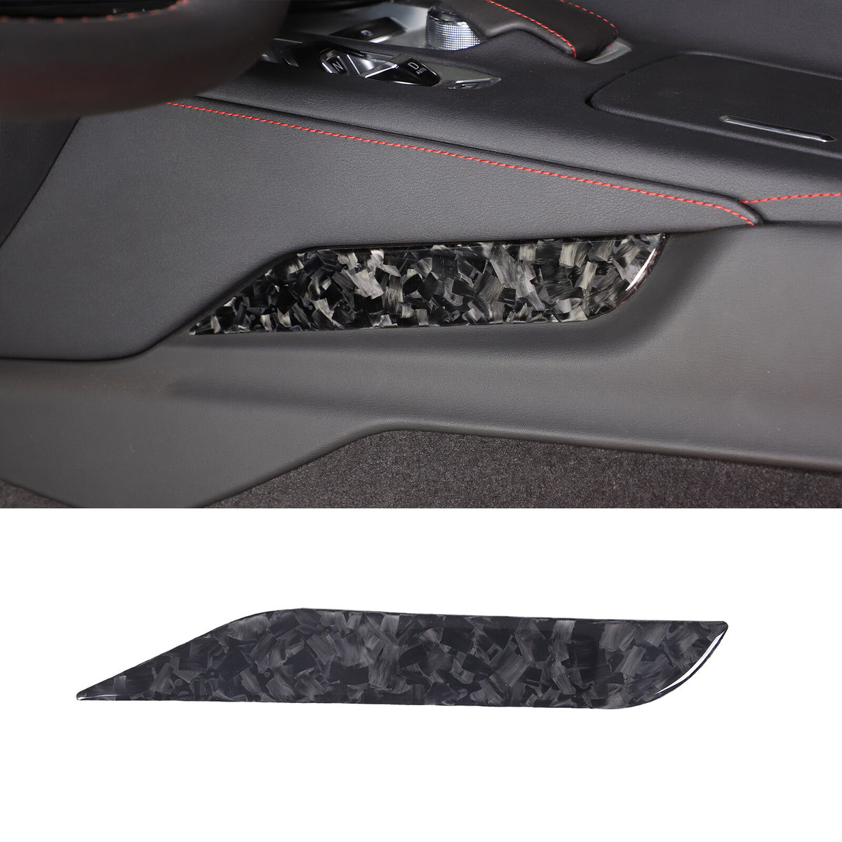 16PCS Forged Real Carbon fiber Car interior Kit Cover Trim Set For Corvette C8 8