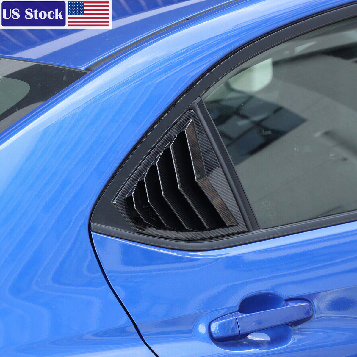 ABS Carbon Fiber Side Window Louver Shutter Cover For Subaru WRX 2022-2024 1