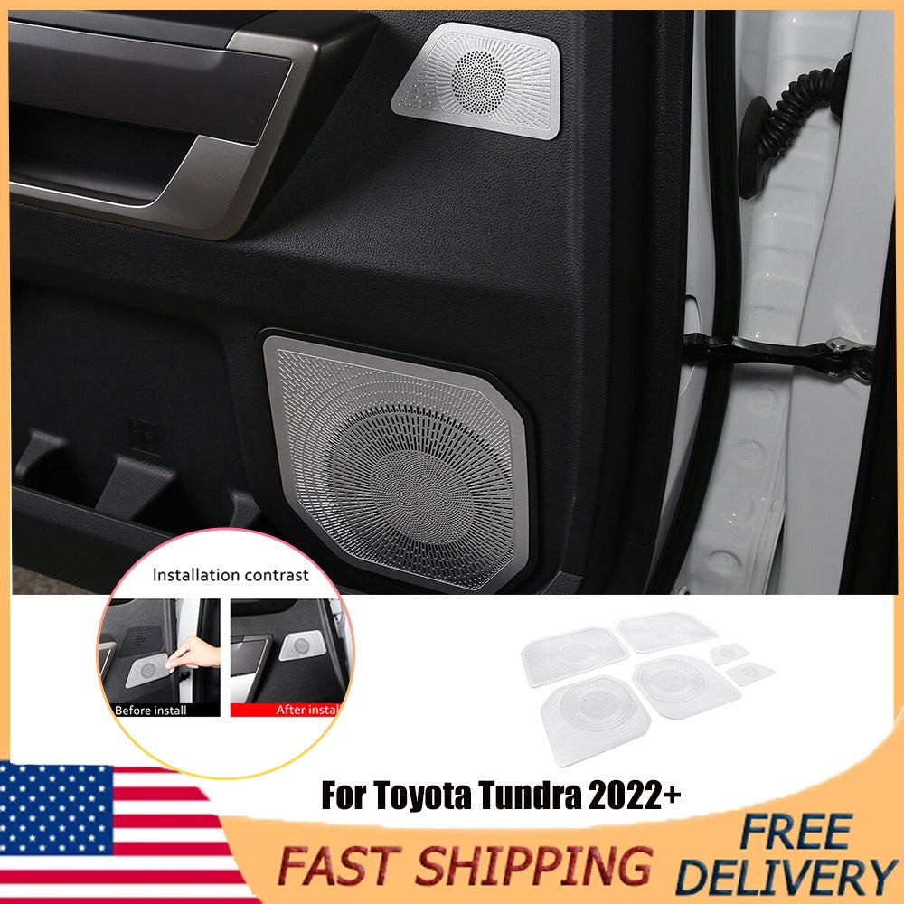 Steel Car Door Speaker Net Cover Tweeter Trim Mesh For Toyota Tundra 2022+ US 1