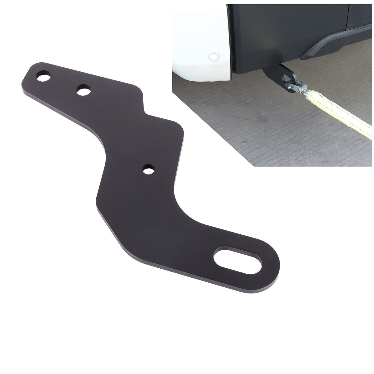 Black Rear Bumper Tow Hook Rescue Recovery Kits For Toyota Tundra 2022+ 18
