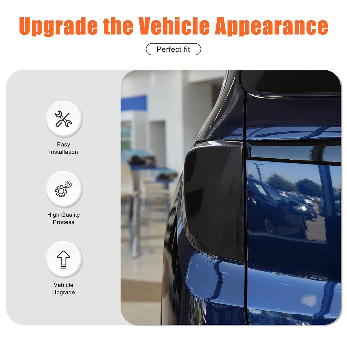 Transparent Gray ABS Tail Light Tint Cover Trim For Honda Passport 2019-2023 9