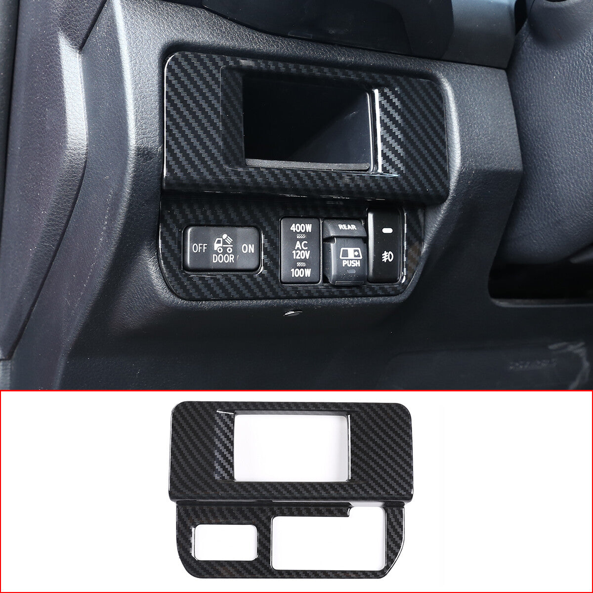 13PCS ABS Carbon Fiber Full Interior Trim Cover for Toyota Tacoma 2016-2020 10