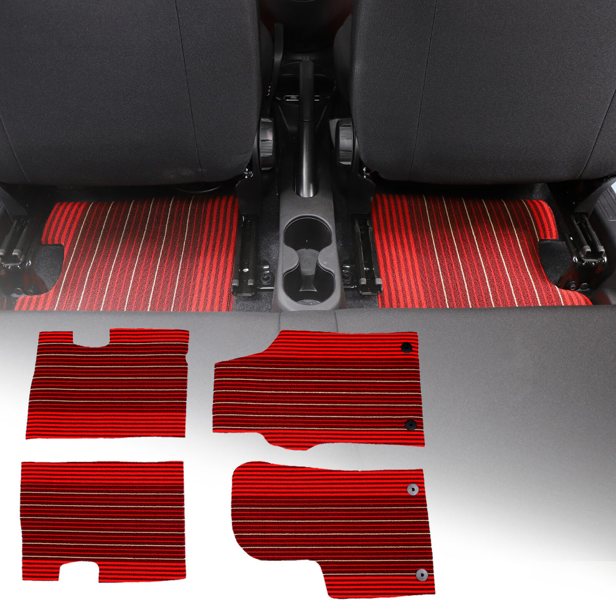 2PCS/Set Car Floor Mats Cargo Carpets Foot Pads For Fiat 500 2016-2021 4