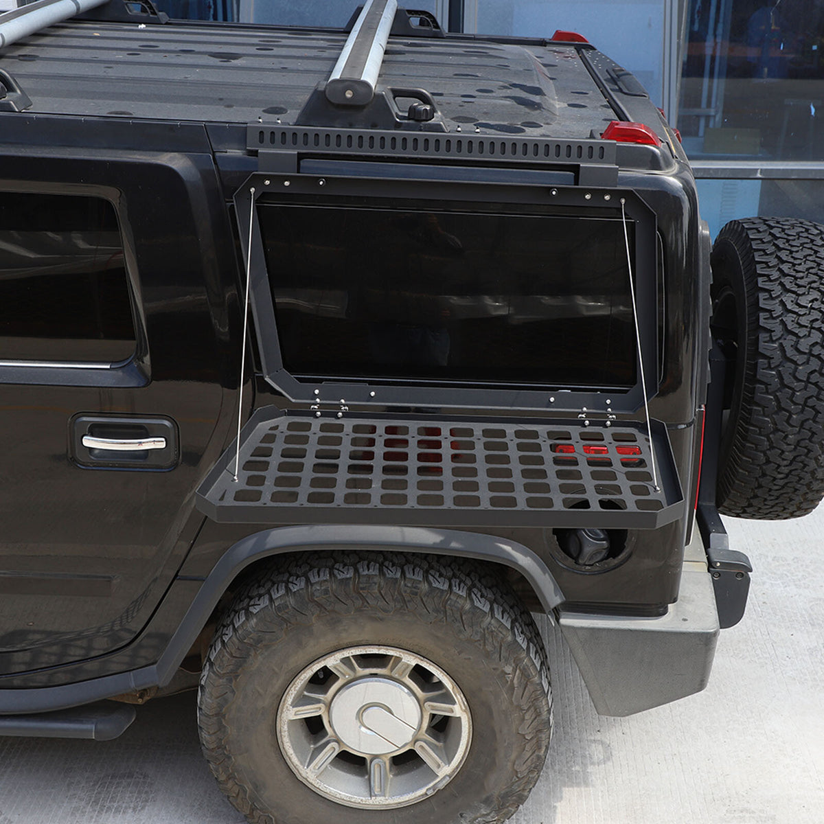Rear Window Outer Right Side Molle Panel Foldable Table For Hummer H2 03-09 11