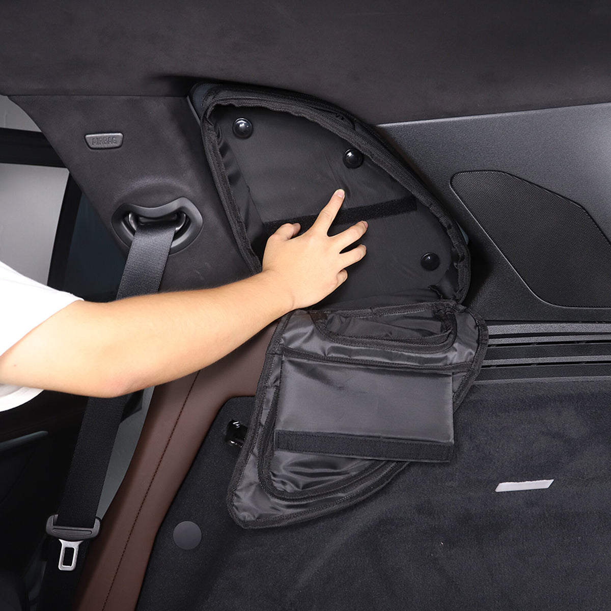 Car Trunk Right Side Window Storage Bag Tool Bag For BMW X5 2019-2023 2