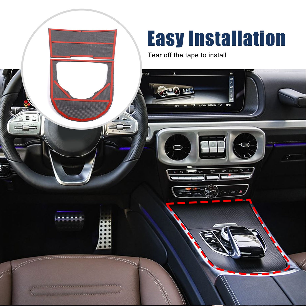 Rolls-Royce Real Carbon Fiber Center Panel Trim For Benz G-Class W464 2019-24 8