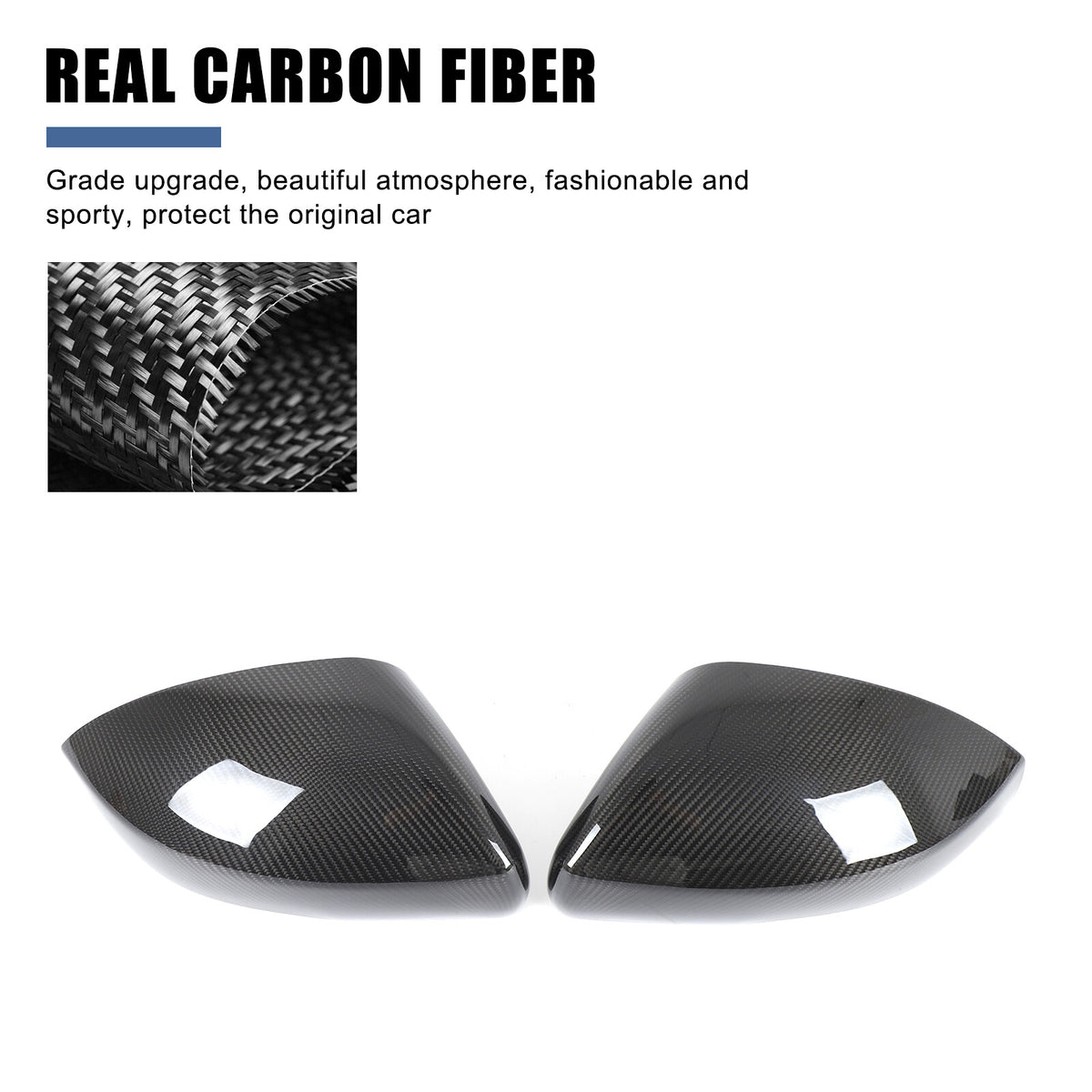 Real Carbon Fiber Outer Rearview Mirror Trim for Discovery/LR4 L319 /LR5 L462 7