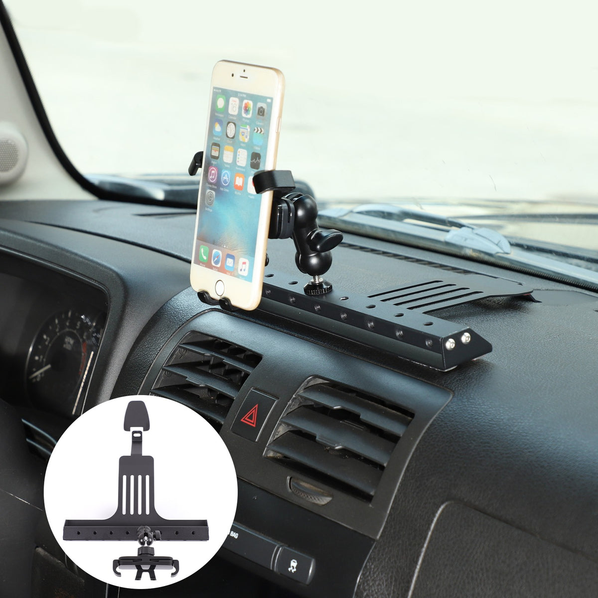 Center Console Multi-Function Phone Mount Bracket For Hummer H3 2005-2009 8