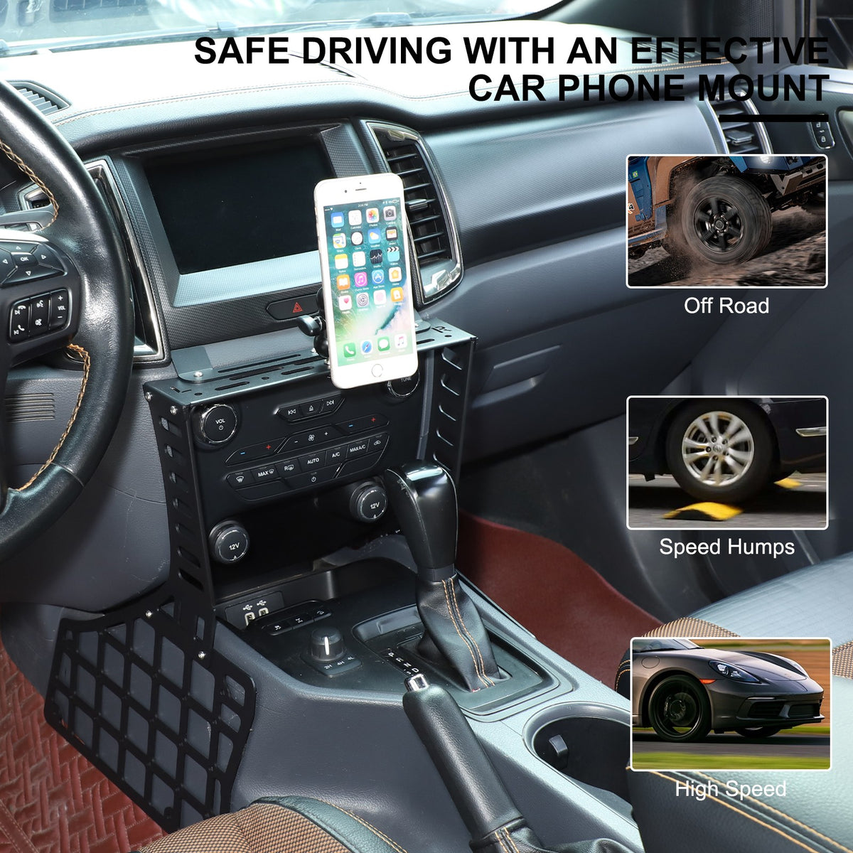 Magnetic Center Gear Shift Extension Platform Bracket For Ford Ranger T7 2015-22 2