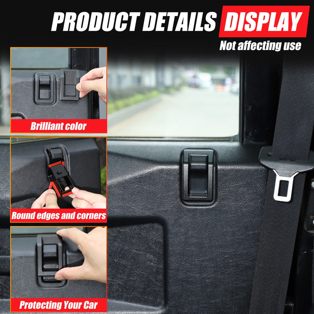 Aluminum Door Latch Outer Trim Cover For Land Rover Defender 90 L316 2004-2018 7