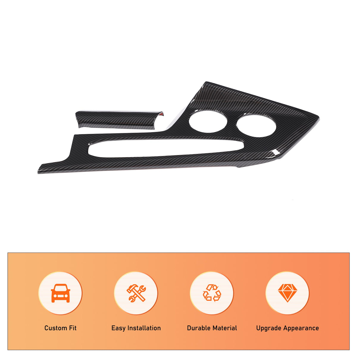 Carbon Fiber ABS Center Console Gear Shift Panel Trim Cover For Corvette C8 26+ 22