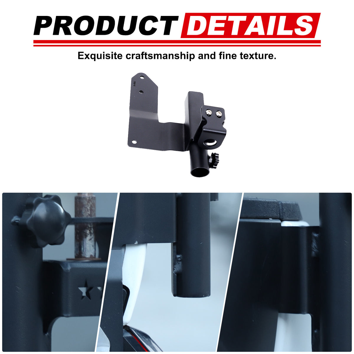 Front Bumper Flagpole Holder Antenna Mount Bracket For Toyota Tundra 2022-25 US 14