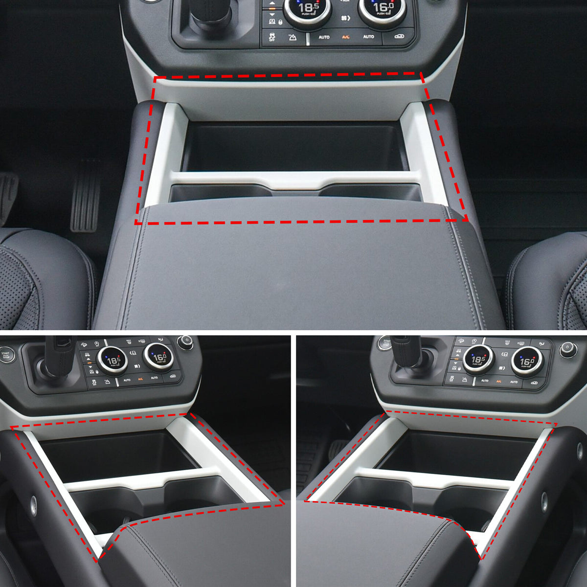 Matte Real Carbon Fiber Center Console Gear Shift Trim For LR Defender L663 25+ 7