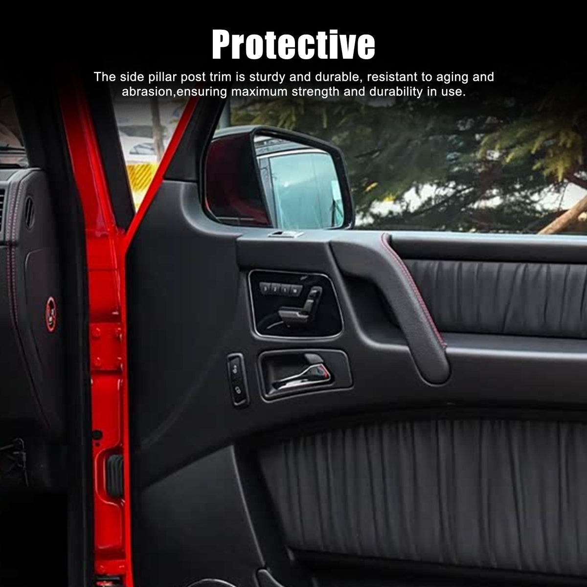 Real Carbon Fiber Seat Adjustment Switch Frame For Benz G-Class W463 2013-2018 15