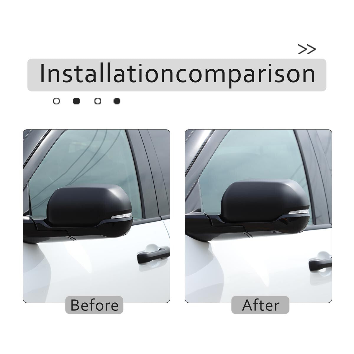 Matte Black Mirror Covers +Door Handle Cover Kit For Toyota Tundra 2022 2