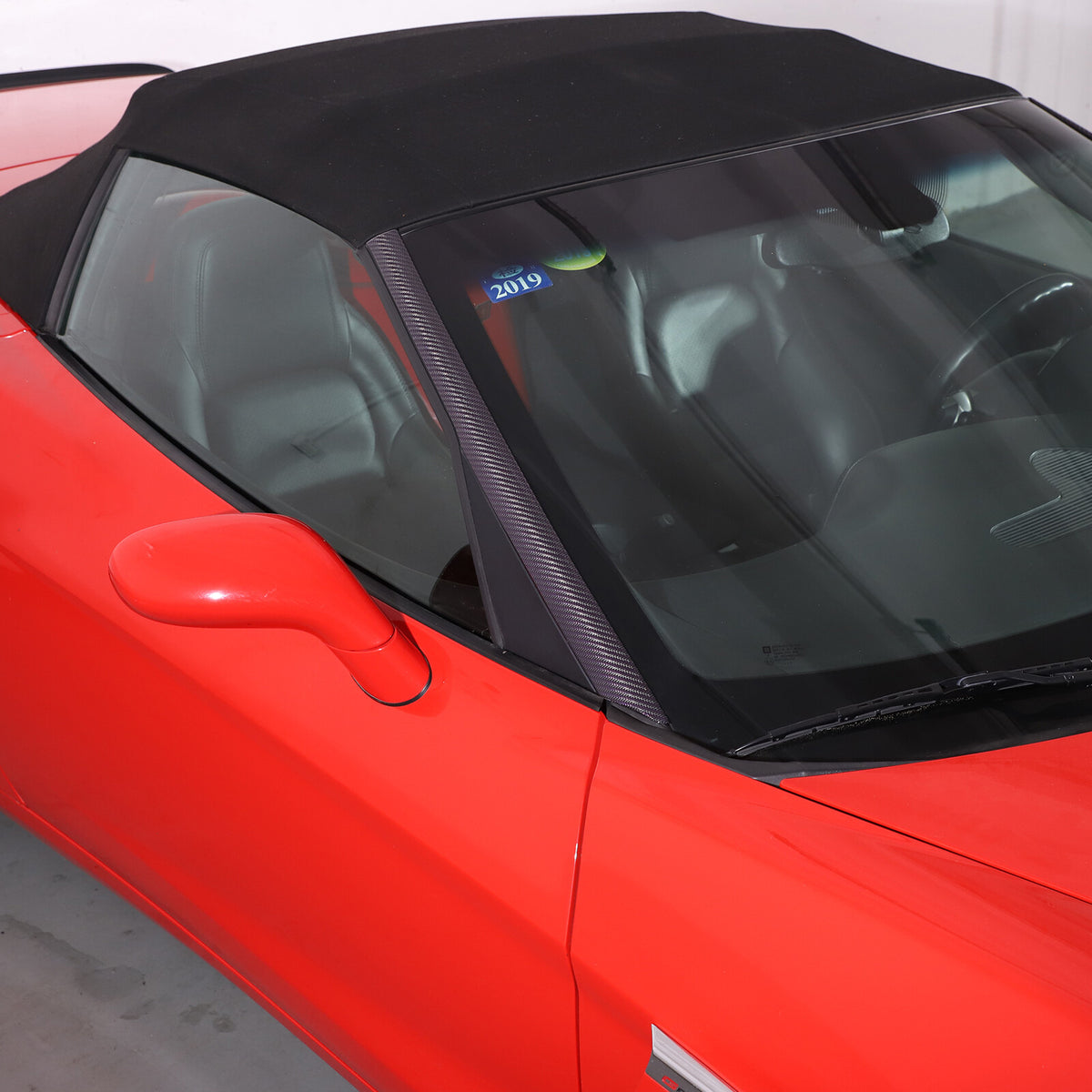 Purple Real Carbon Fiber Window Triangle A-Pillar Cover For Corvette C6 2005-13 8