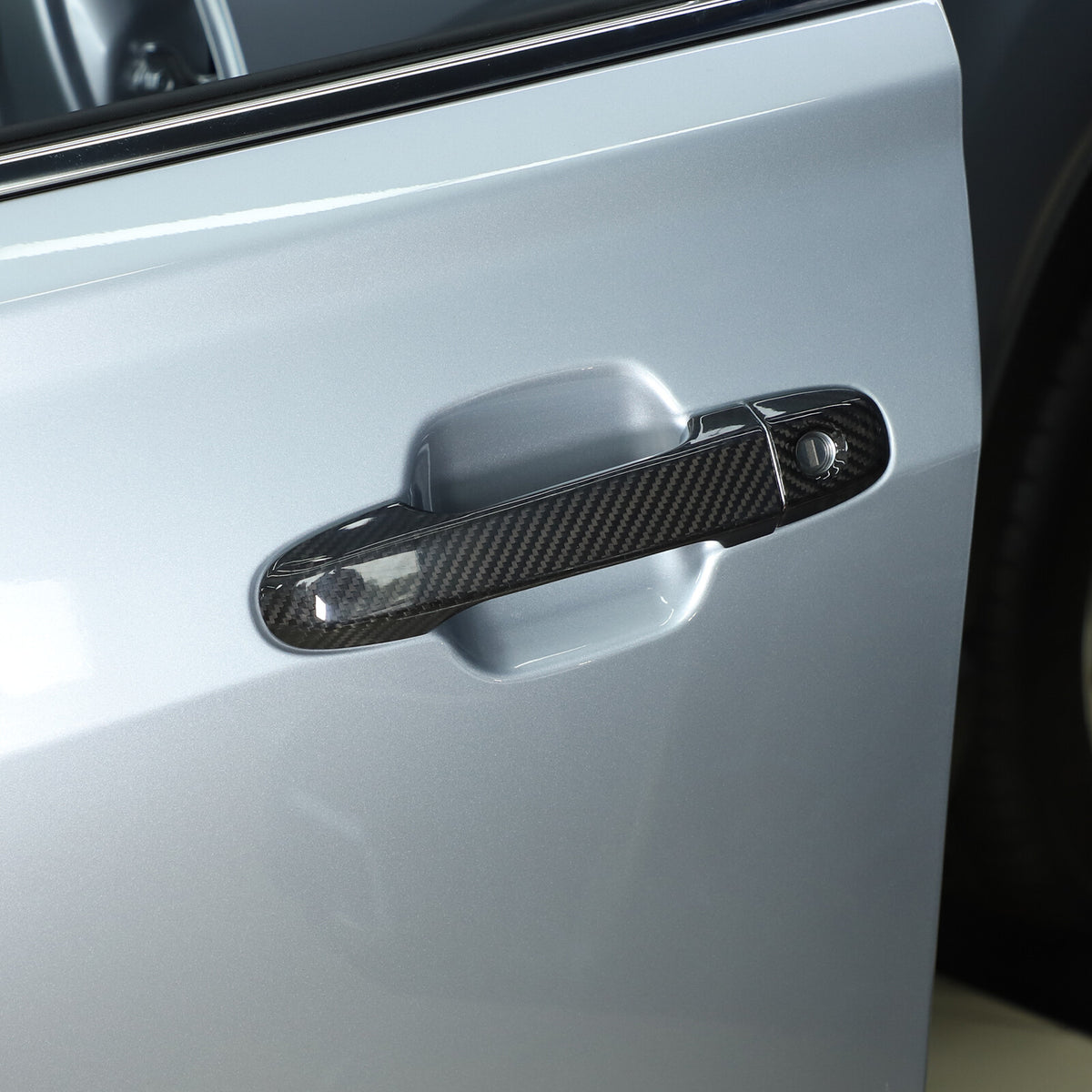 Real Carbon Fiber Exterior Door Handle Cover Trim For Subaru Forester XV 2019-22 5