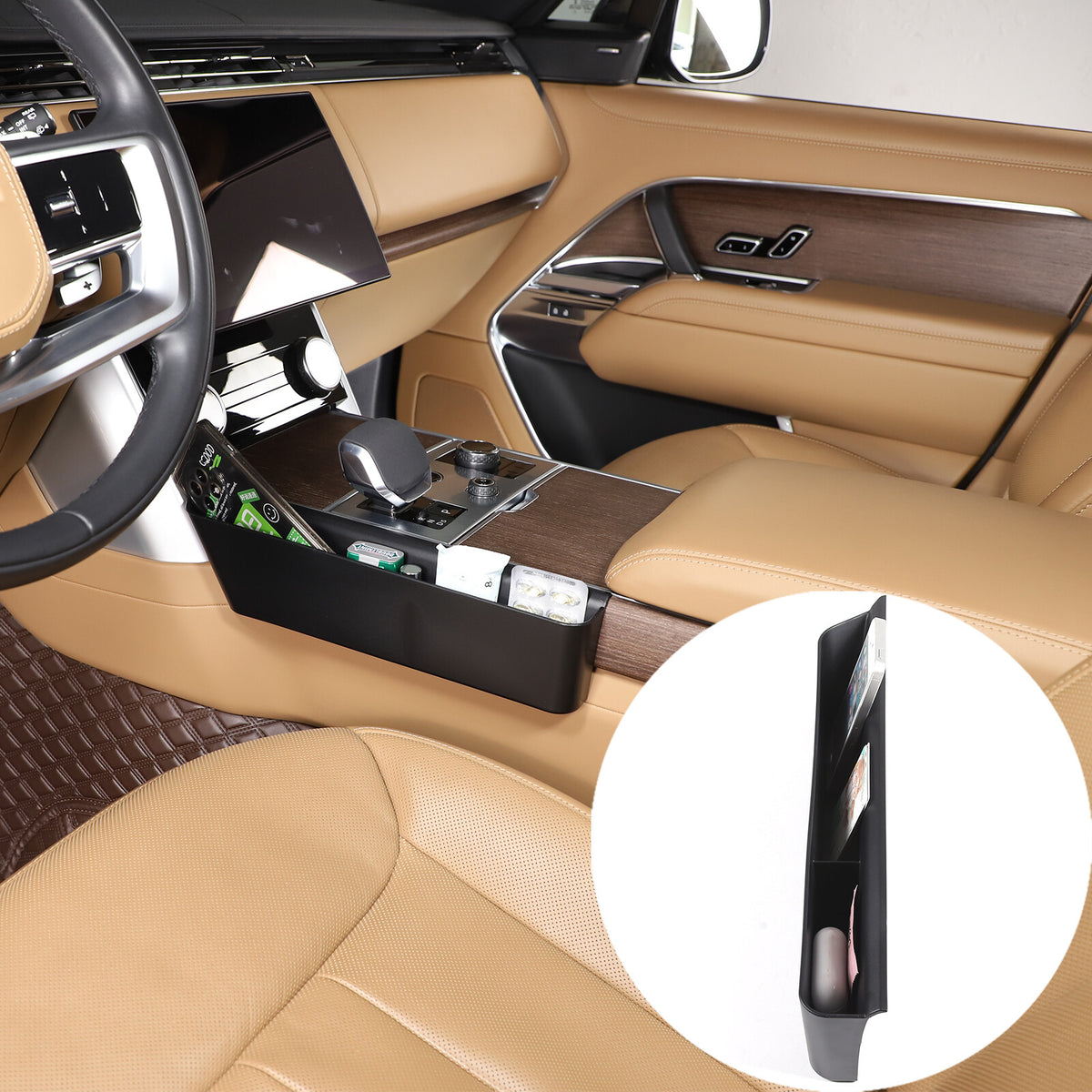 Center Console Gear Shift Side Storage Box Tray For Range Rover Vogue 23-24 6