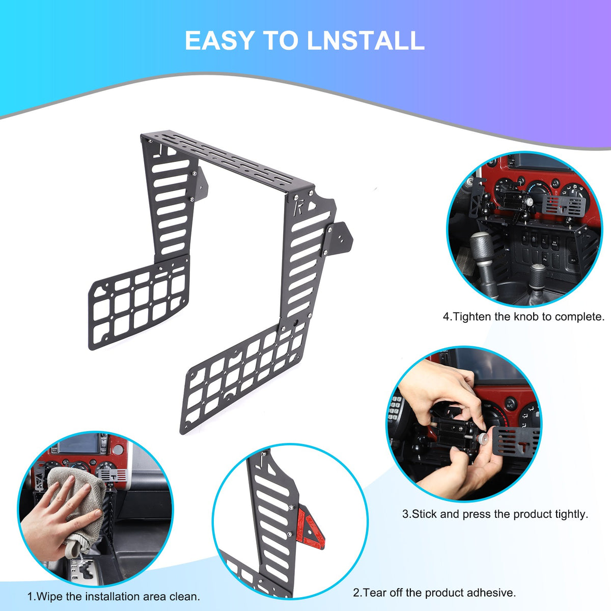 Center Console Molle Panels Digital Device Mount For Toyota FJ Cruiser 07-21 US 3