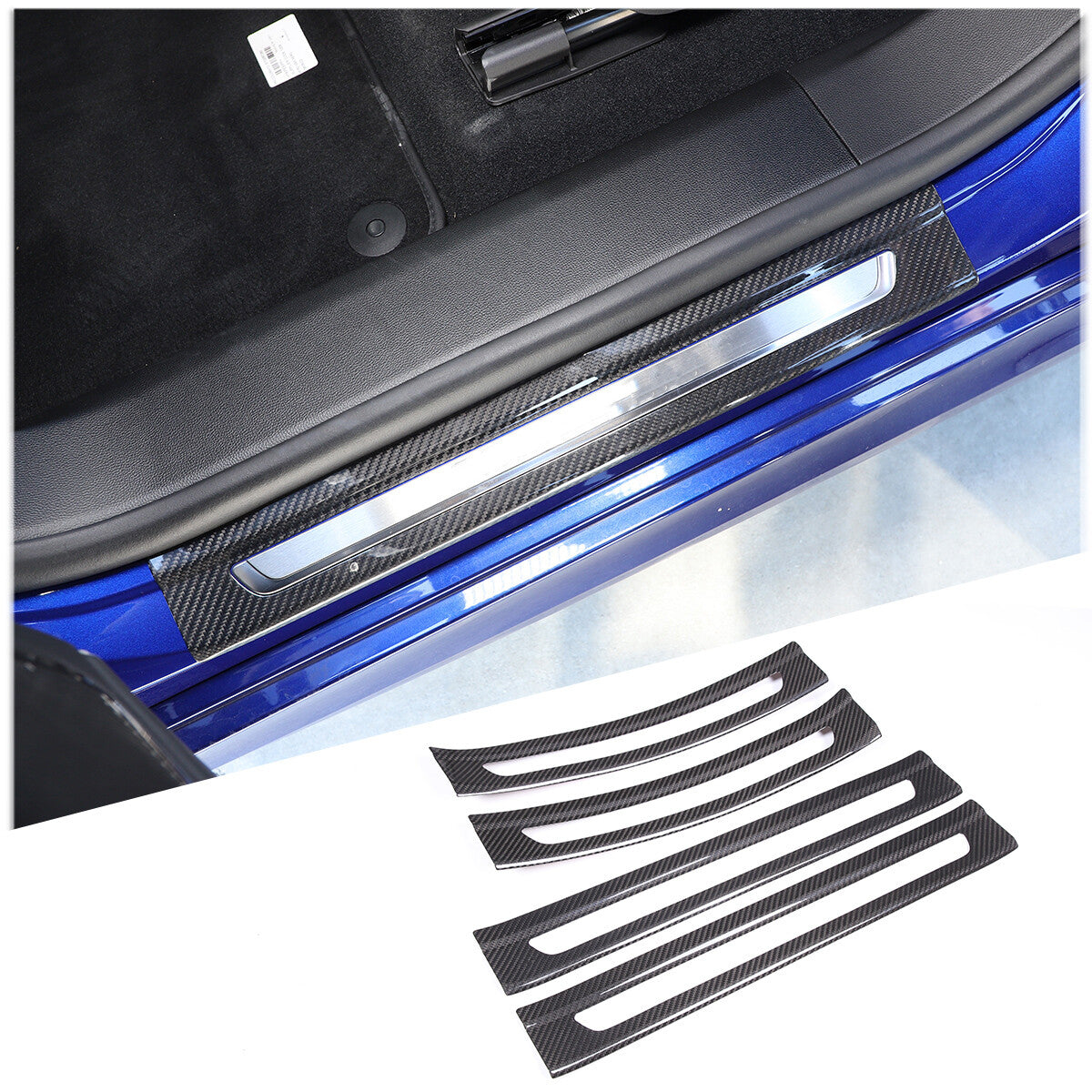 Real Carbon Fiber Scuff Plate Door Sill Cover Protector For Maserati Grecale 22+ 2