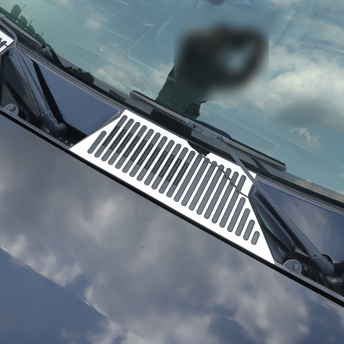 For Hummer H2 03-09 Hood Bonnet Air vent Outlet Panel Steel Cover Trim Chrome 5