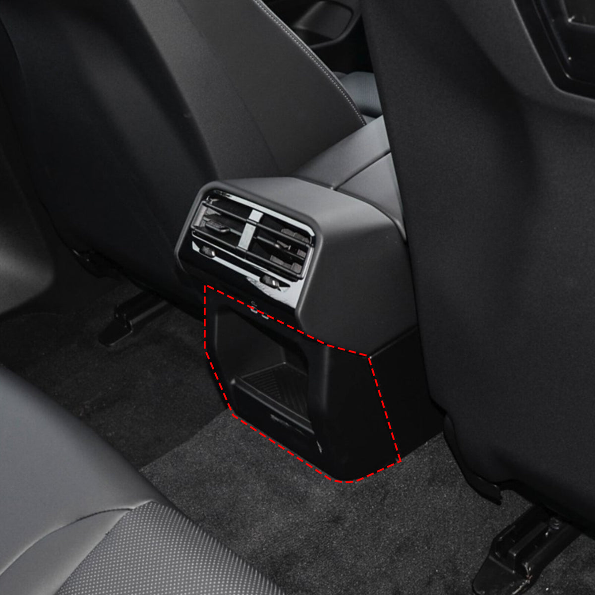 Carbon ABS Interior Rear Air Vent Anti-Kick Panel Trim For BMW 5 Series G60 24+ 21