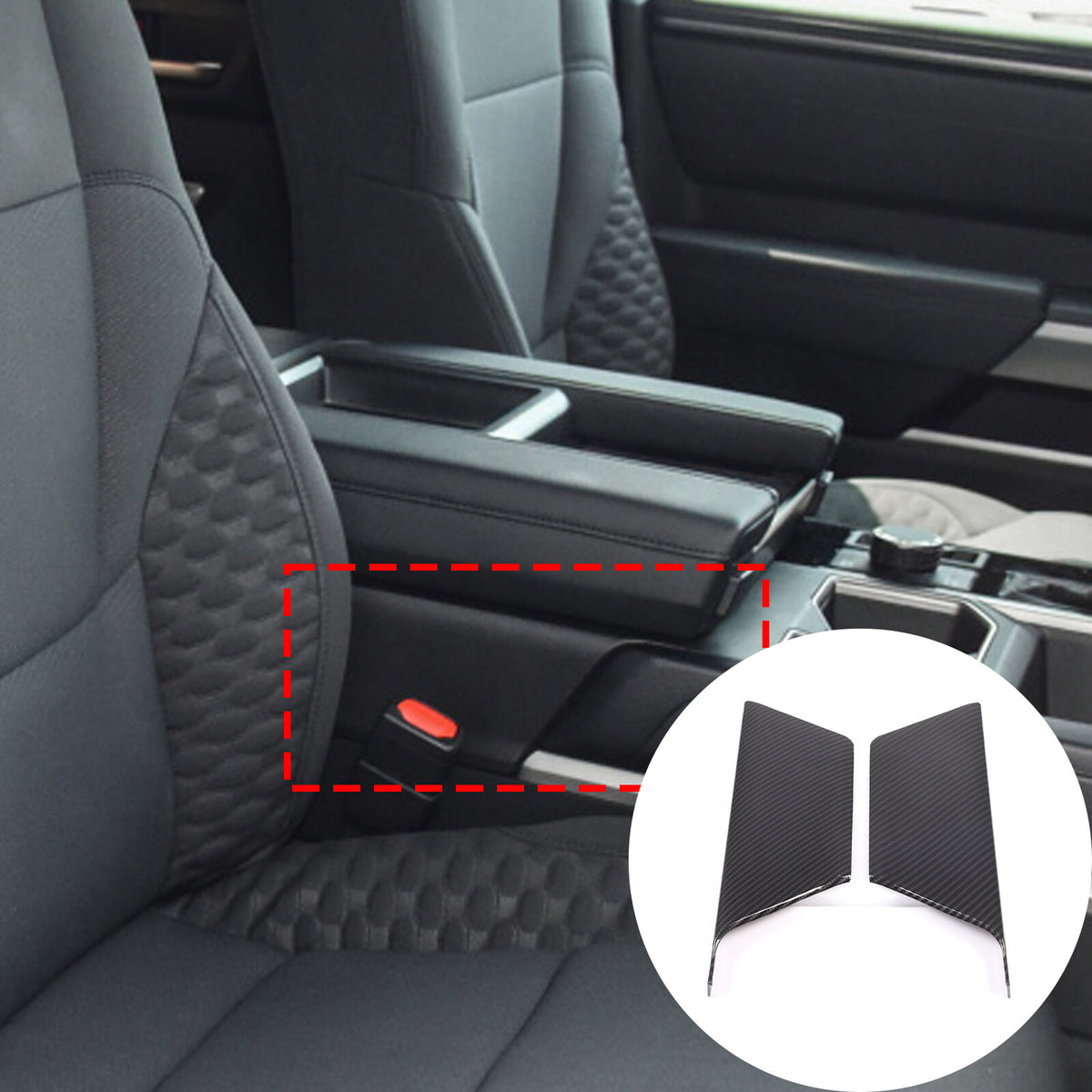 ABS Carbon Fiber Interior Set Cover Trim Kit For Toyota Tundra Sequoia SR 22+ - Styles 1-5 46