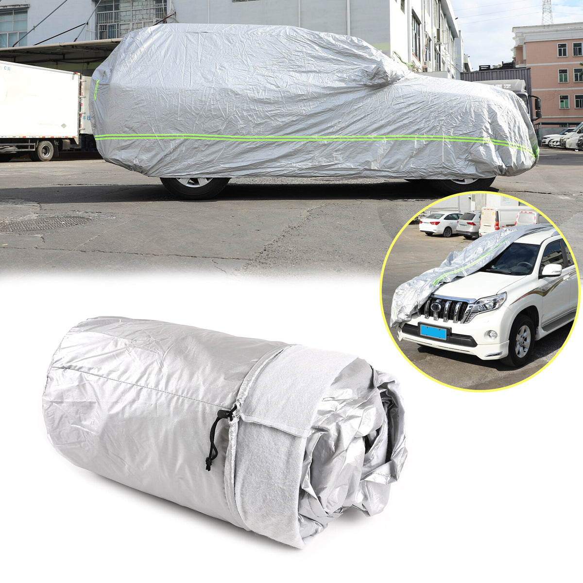 Car Cover Waterproof Heat Sun Dust Cover For Toyota Land Cruiser Prado 2010-23 1