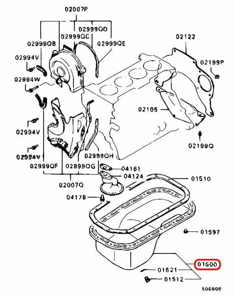 Mitsubishi OEM Engine Oil Pan MD095636 for Lancer 3