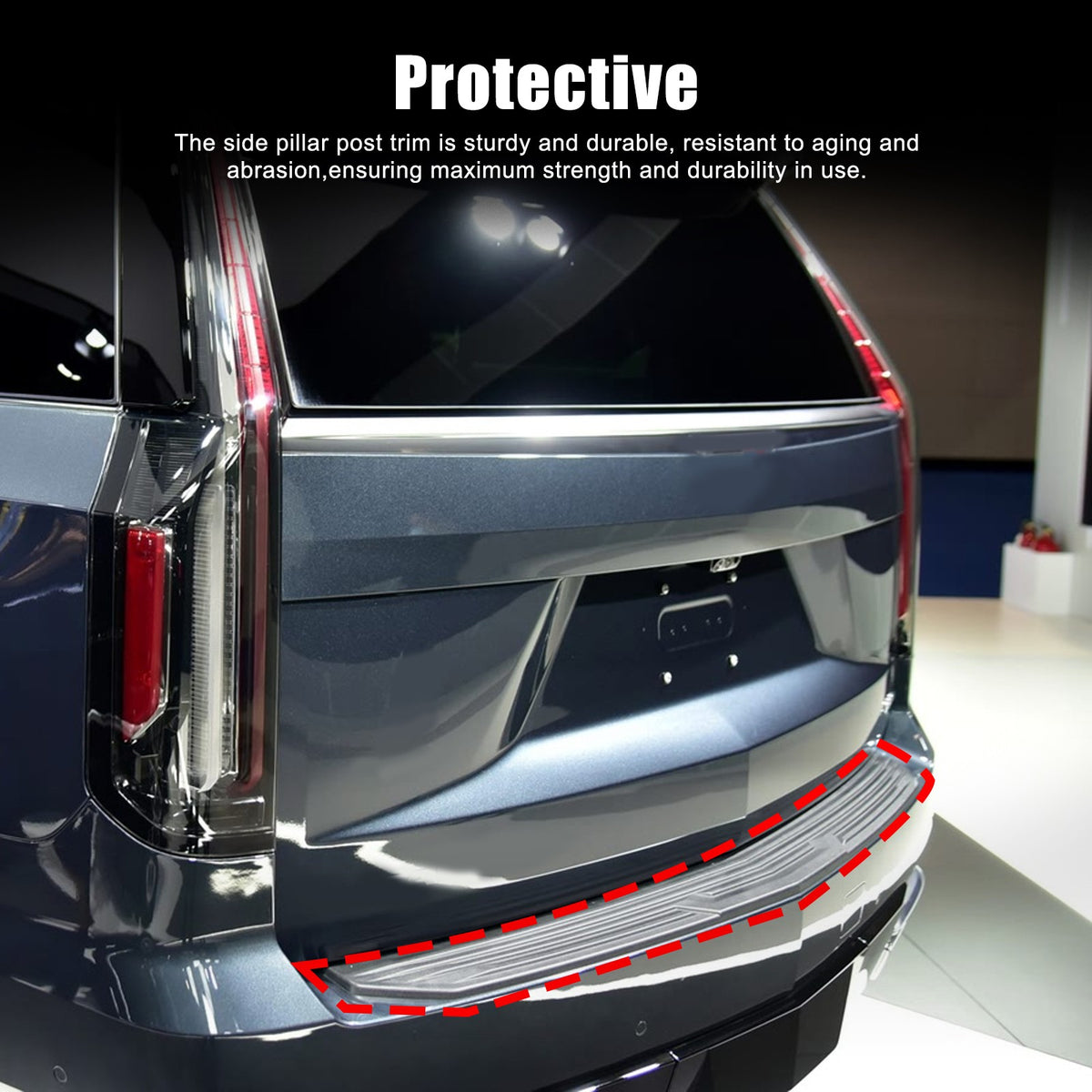 Real Carbon Fiber Rear Emblem Trim For Cadillac Escalade 2021-2023 17