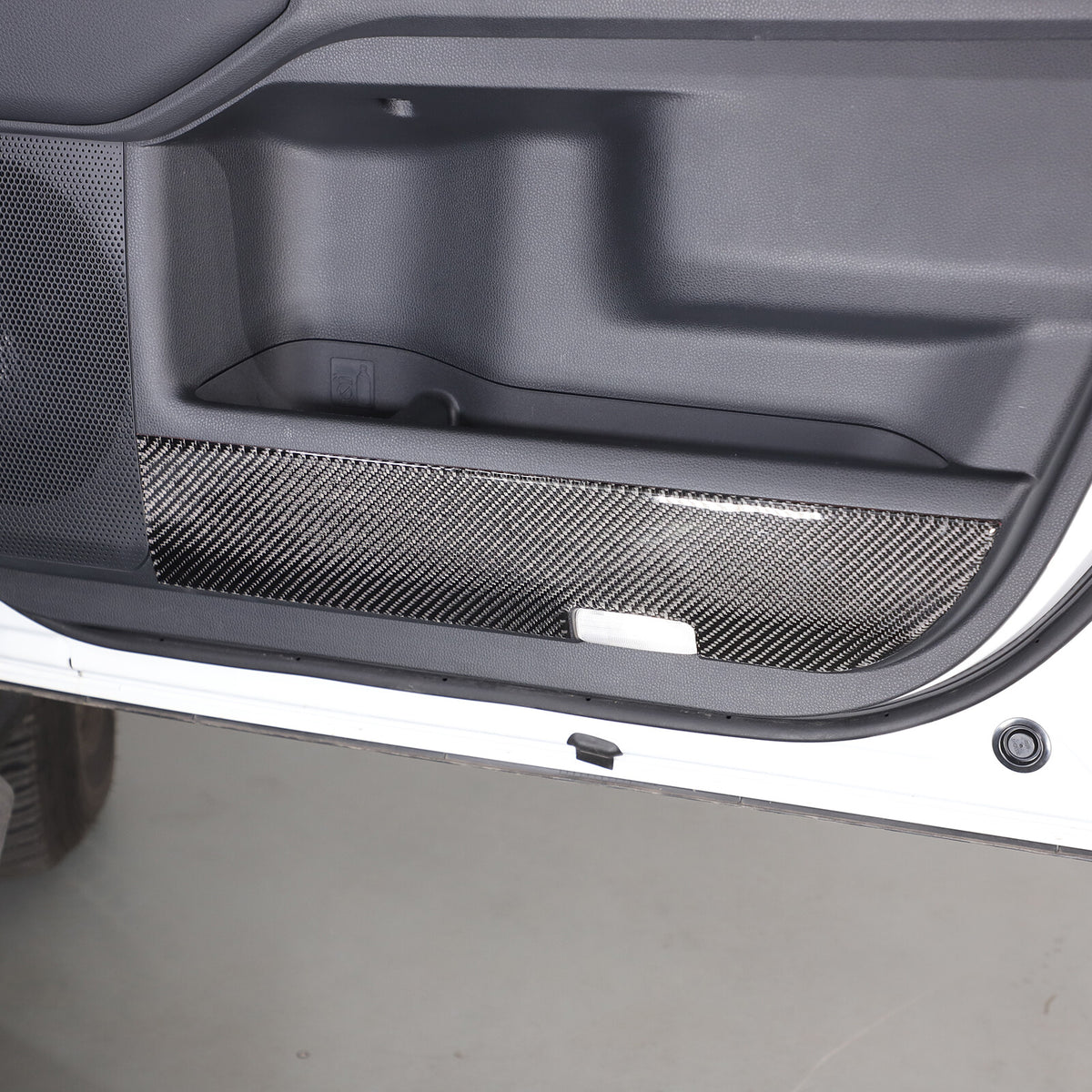 Carbon Front Door Panel Anti-Kick Trim Sticker For Toyota Land Cruiser LC250 24+ 14